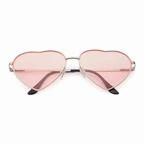 Herz-Sonnenbrille | rosafarbene Gläser