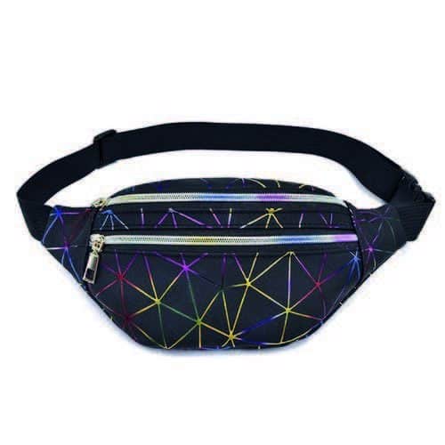 Bauchtasche | Schwarz Regenbogen