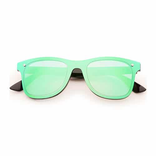 Party-Sonnenbrille | Grüne Spiegellinsen