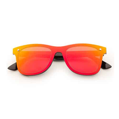 Party-Sonnenbrille | Orange Spiegelgläser