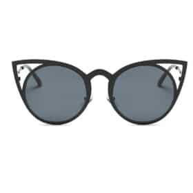 Runde Sonnenbrille mit Katzenohren schwarz