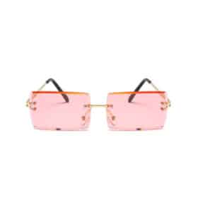 Rechteckige Sonnenbrille Rosa