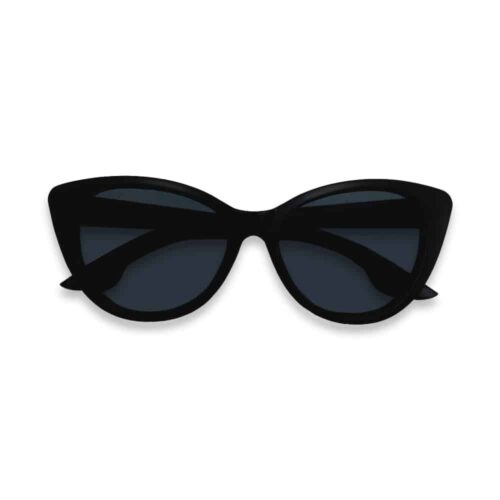 Sonnenbrille Cat Eye matt schwarz