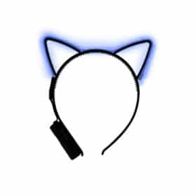 LED-Haarband Katzenohren blau