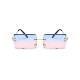Festival-Sonnenbrille rechteckig blau