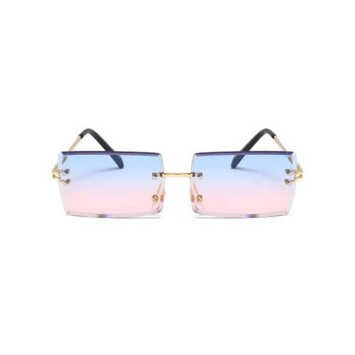 Festival-Sonnenbrille rechteckig blau