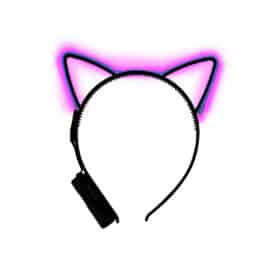 LED Haarreif Katzenohren rosa