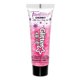 Paintglow Glitter Me Up Fantasy Chunky Glitter Face & Body Gel - Flamingo Fiesta Rosa - 12ml