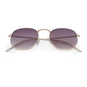 Modische Sonnenbrille mit Ecken | schwarze Gläser