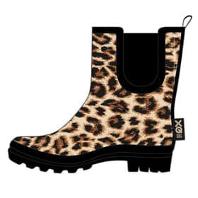 Gummistiefel Leopardmuster beige, niedriges Modell Größe 40