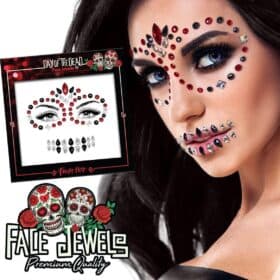 Face Jewels Tag der Toten Totenkopf Halloween-Glitzer