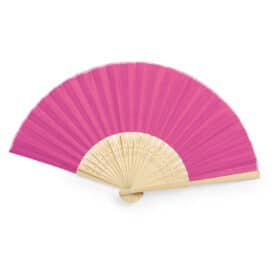 Handfächer Bambus/Polyester rosa