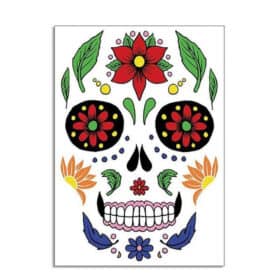 Abziehtattoo Halloween Dia de los Muertos