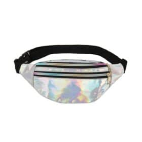 Bauchtasche in glänzendem Silber