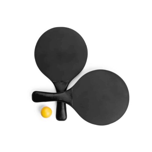 Beachball-Set mit gelbem Ball, schwarz