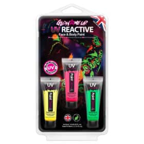 Paintglow | Neon UV Gesichts- & Körperfarben-Set