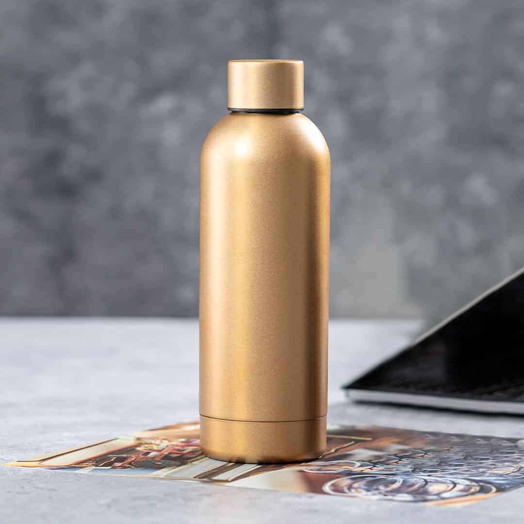 Edelstahl-Trinkflasche 800 ml Gold – Bild 3