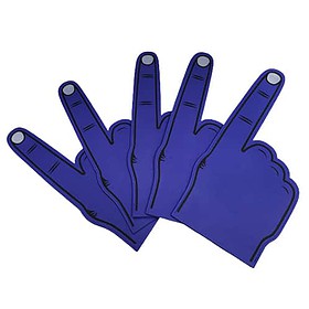 Schaumstoffhand Zeigefinger blau 5 Stück
