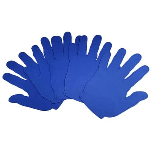 Schaumstoff Handwinker blau 5 Stück
