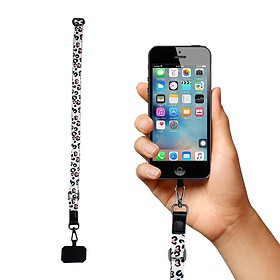 Yucka Telefonkordel universal - Herzchen-Leopardenmuster