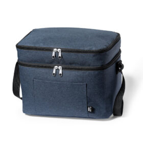 Kühltasche mit Doppel-Fach RPET Marineblau