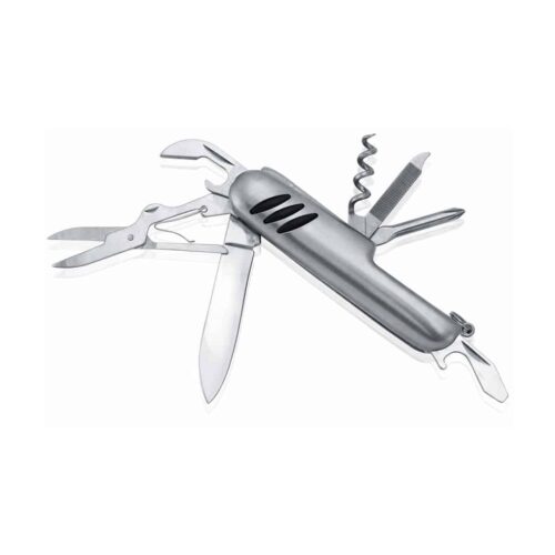Multifunktionales Taschenmesser RVS Silber