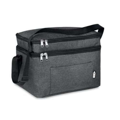 Kühltasche mit Doppelkammer RPET Dunkelgrau