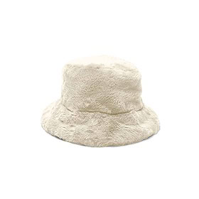 Yucka flauschiger Bucket Hat Kunstfell beige