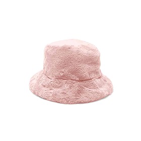 Yucka flauschiger Bucket Hat Faux Fur rosa