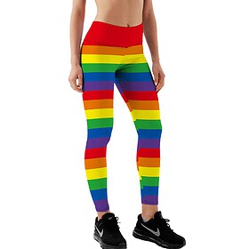 Yucka Festival-Leggings mit Regenbogen-Print
