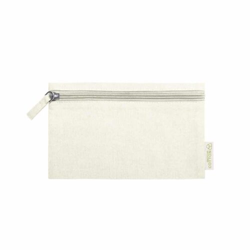 Kulturtasche recycelte Baumwolle beige