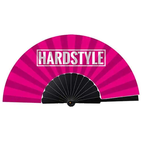 Festival Handfächer Hardstyle Rosa