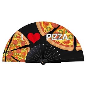 Deluxe Festival Handfächer I love pizza