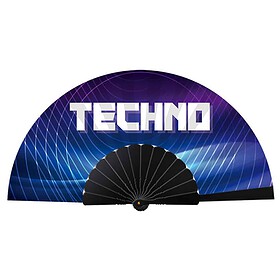 Festival Handfächer Techno