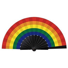Festival Handfächer Pride Flagge – Regenbogen