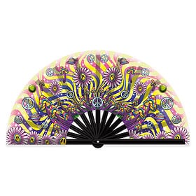 XXL-großer Bambusfächer Flower Power