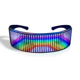 Shining Glasses Bluetooth LED-Brille mit Aufbewahrungsbeutel - Micro-USB