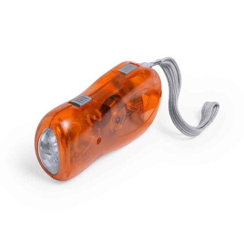 Kurbeltaschenlampe 3 LED orange