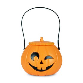 Halloween Kürbiseimer 13 cm Orange/Schwarz