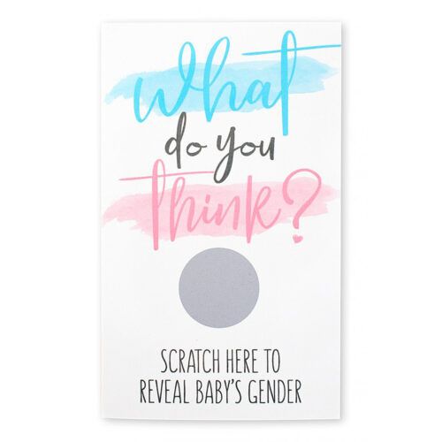 Rubbelkarte Gender-Reveal Mädchen 10 Stück