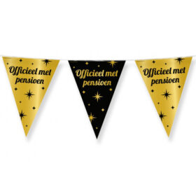 Wimpelkette Rente schwarz/gold