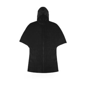 PEVA-Regenponcho mit Aufbewahrungstasche schwarz