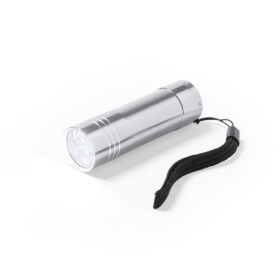 Taschenlampe 9 LED Aluminium Silber