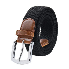 Geflochtener elastischer Gürtel schwarz - 110 cm