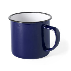 Retro-Metalltasse 380 ml blau