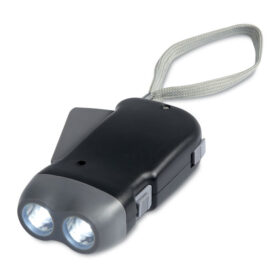 Dynamo-Taschenlampe 2 LED rot