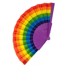 Festival Handfächer Pride Regenbogen Lila