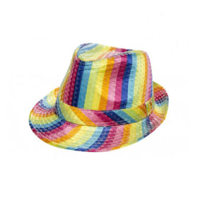 Fedora Partyhut Pailletten Pride Regenbogen