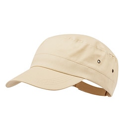 Kappe mit Klettverschluss Baumwolle beige