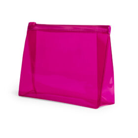 Transparente Kulturtasche aus PVC, rosa